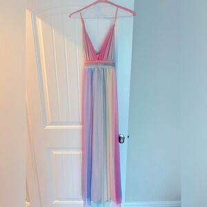Rainbow colored maternity dress- size M